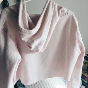pink crop hoodie boho